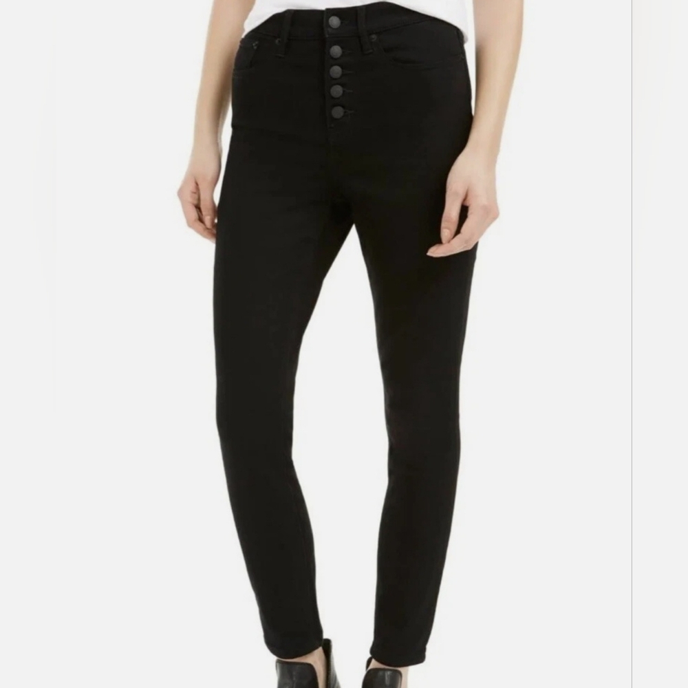 Calvin Klein Repreve High Rise Skinny Black Ankle Jeans Women's Size 29 NEW